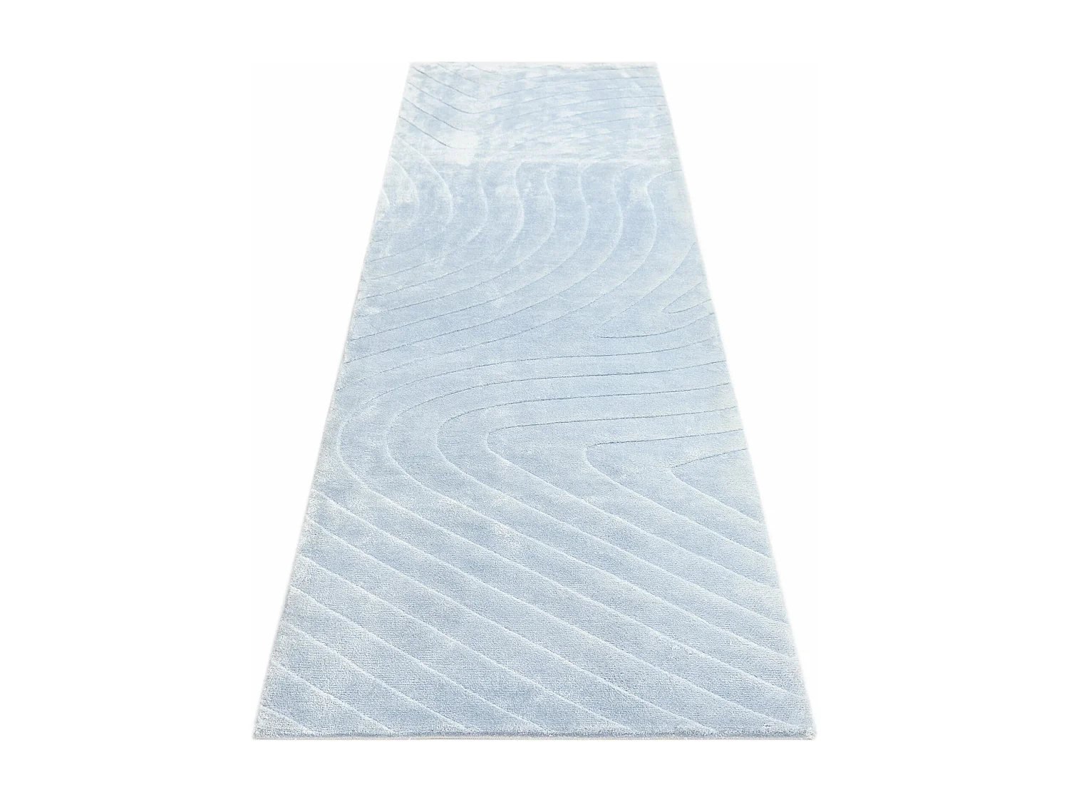 Tapis de couloir en laine 81x292 bleu Darya
