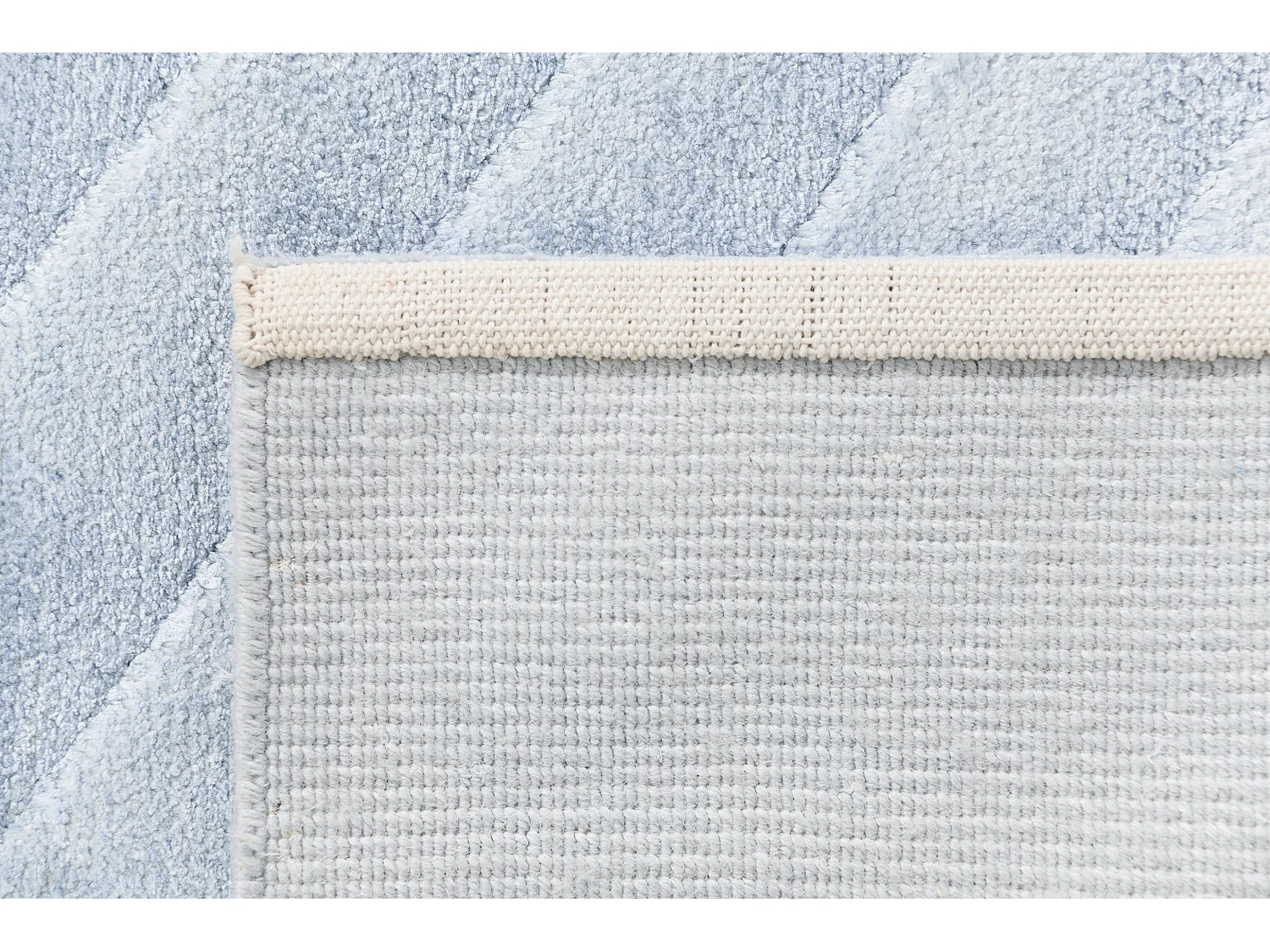 Tapis de couloir en laine 81x292 bleu Darya