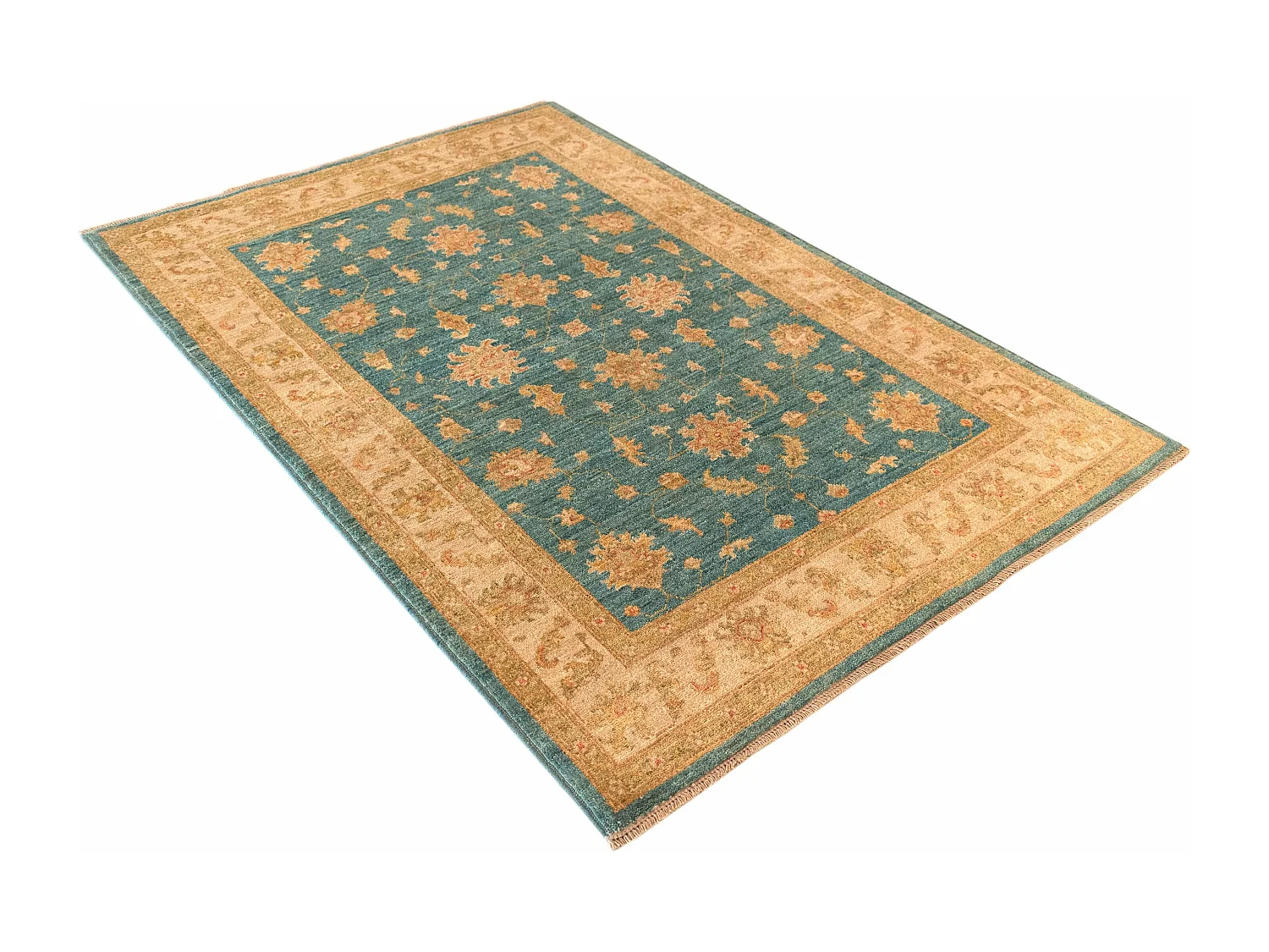 Wollteppich 123x187 Blau Ziegler