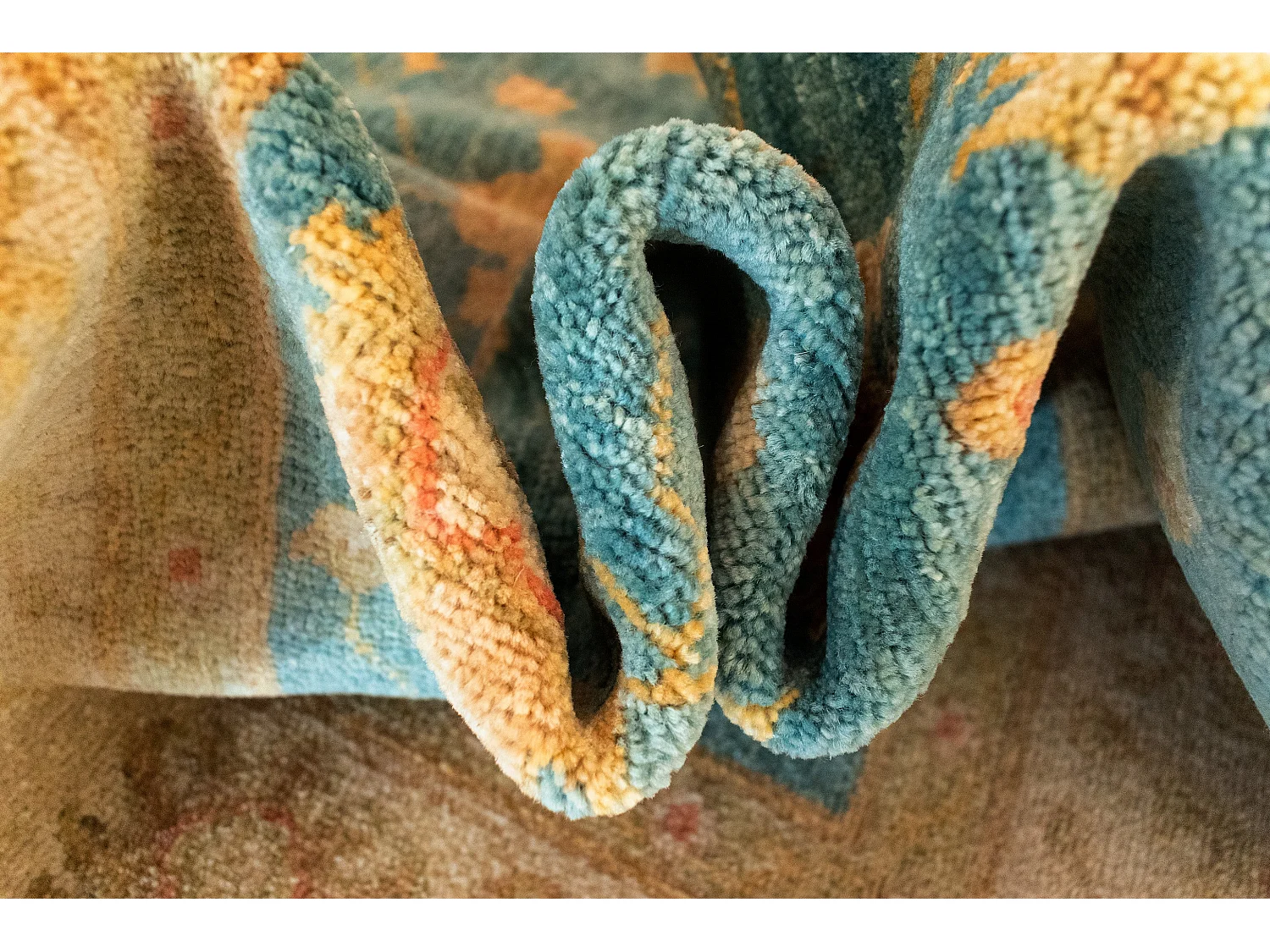 Wollteppich 123x187 Blau Ziegler