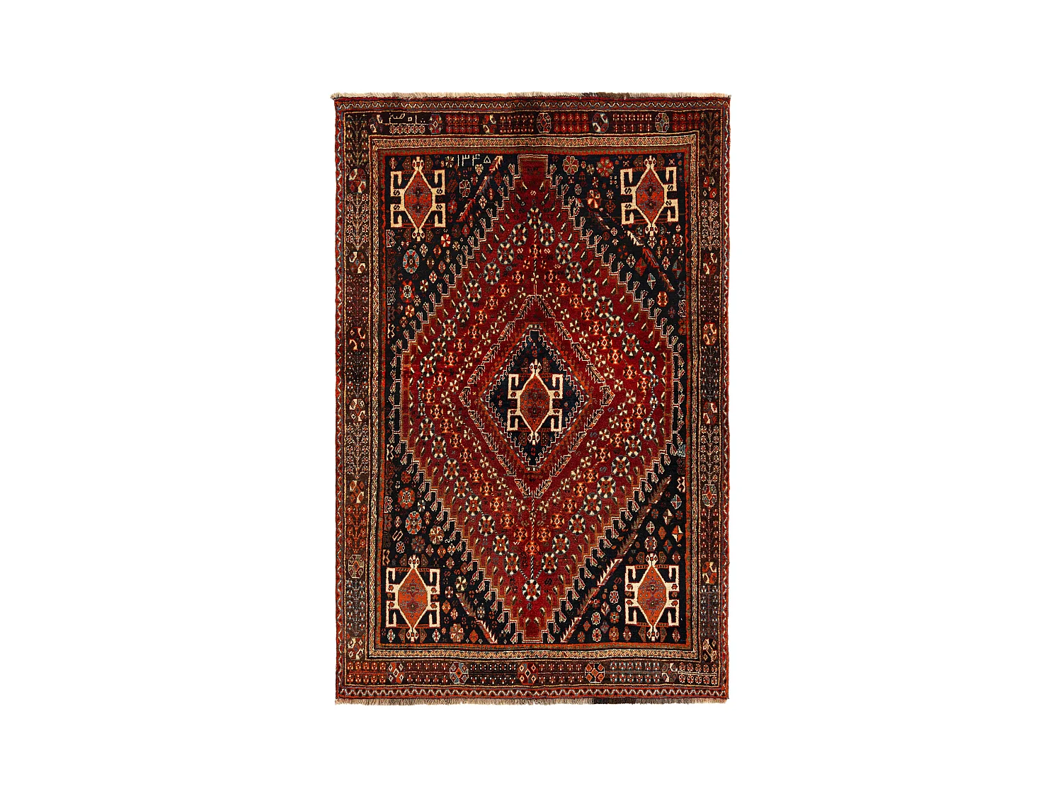 Tapis de laine 136x209 rouge Ghashghai