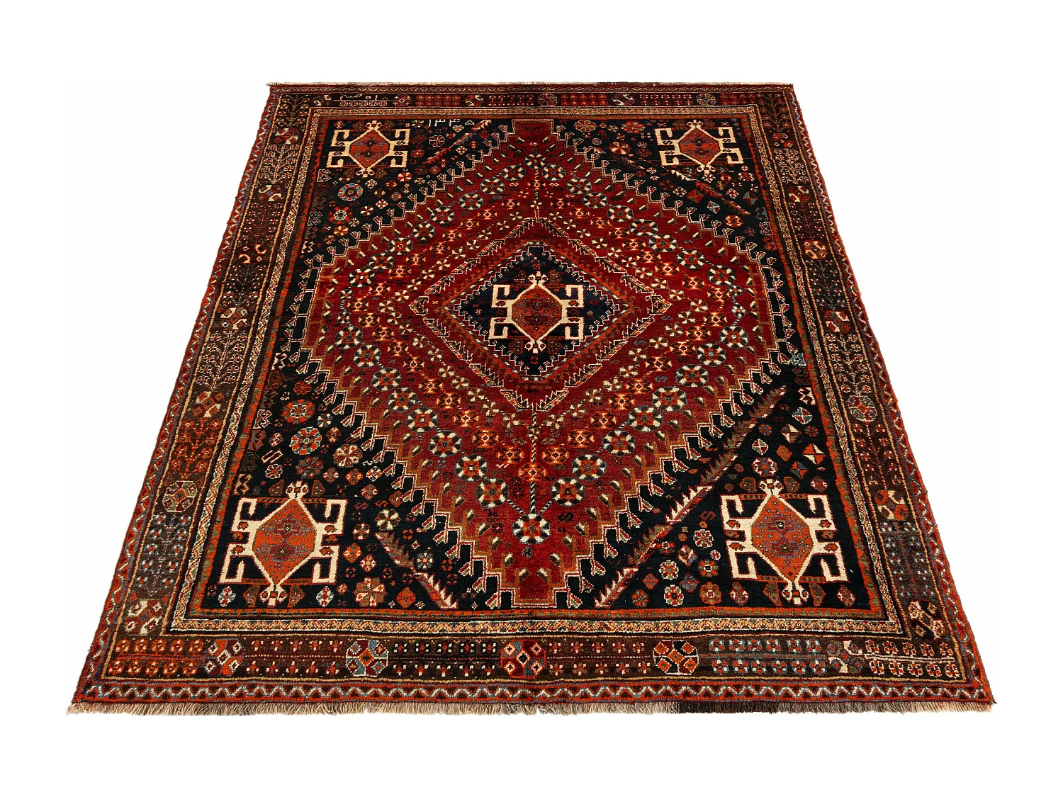 Tapis de laine 136x209 rouge Ghashghai