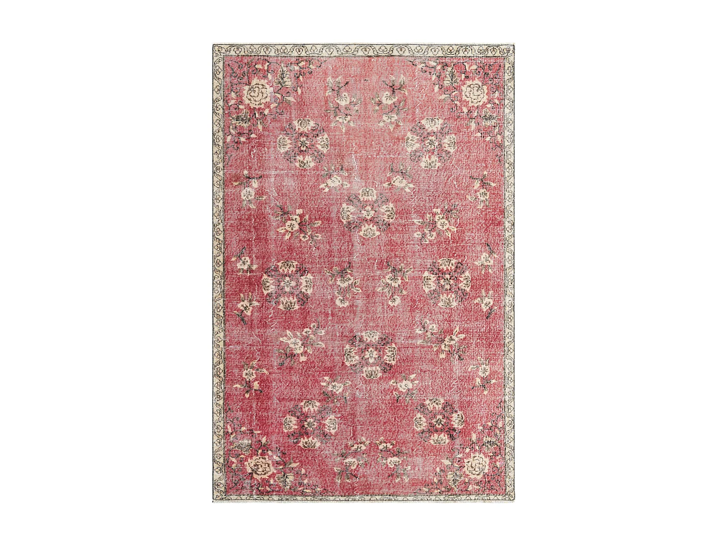 Tappeto in lana 165x254 rosso Ultra Vintage