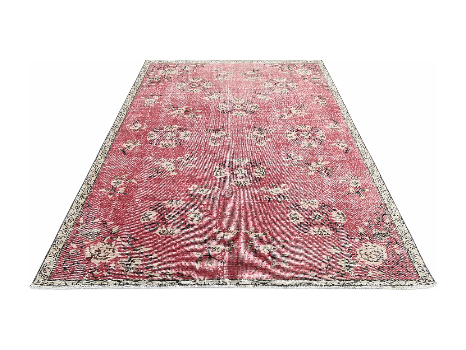 Tapis de laine 165x254 rouge Ultra Vintage