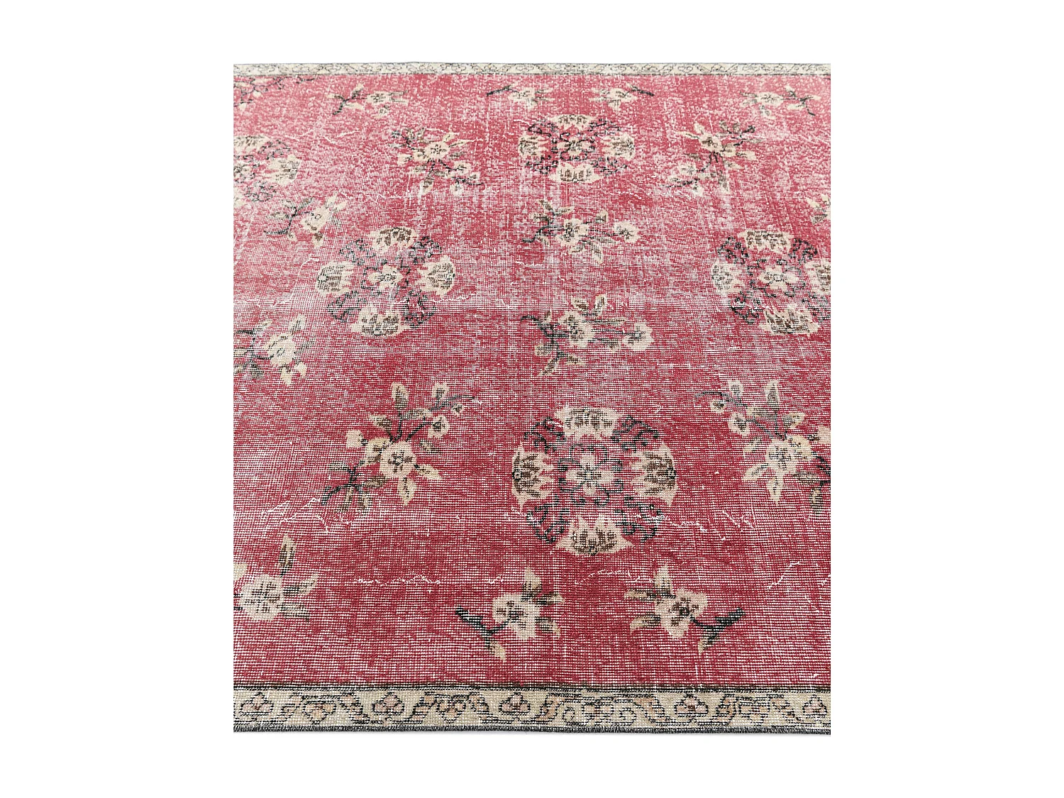 Tapis de laine 165x254 rouge Ultra Vintage