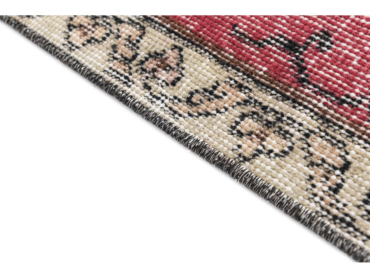 Tapis de laine 165x254 rouge Ultra Vintage