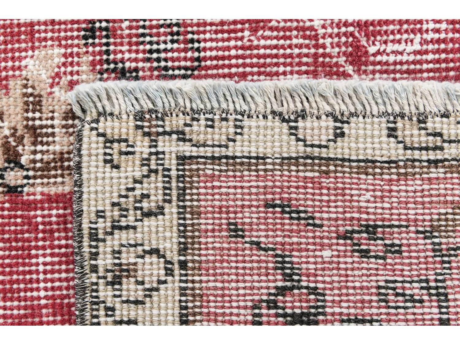 Tapis de laine 165x254 rouge Ultra Vintage