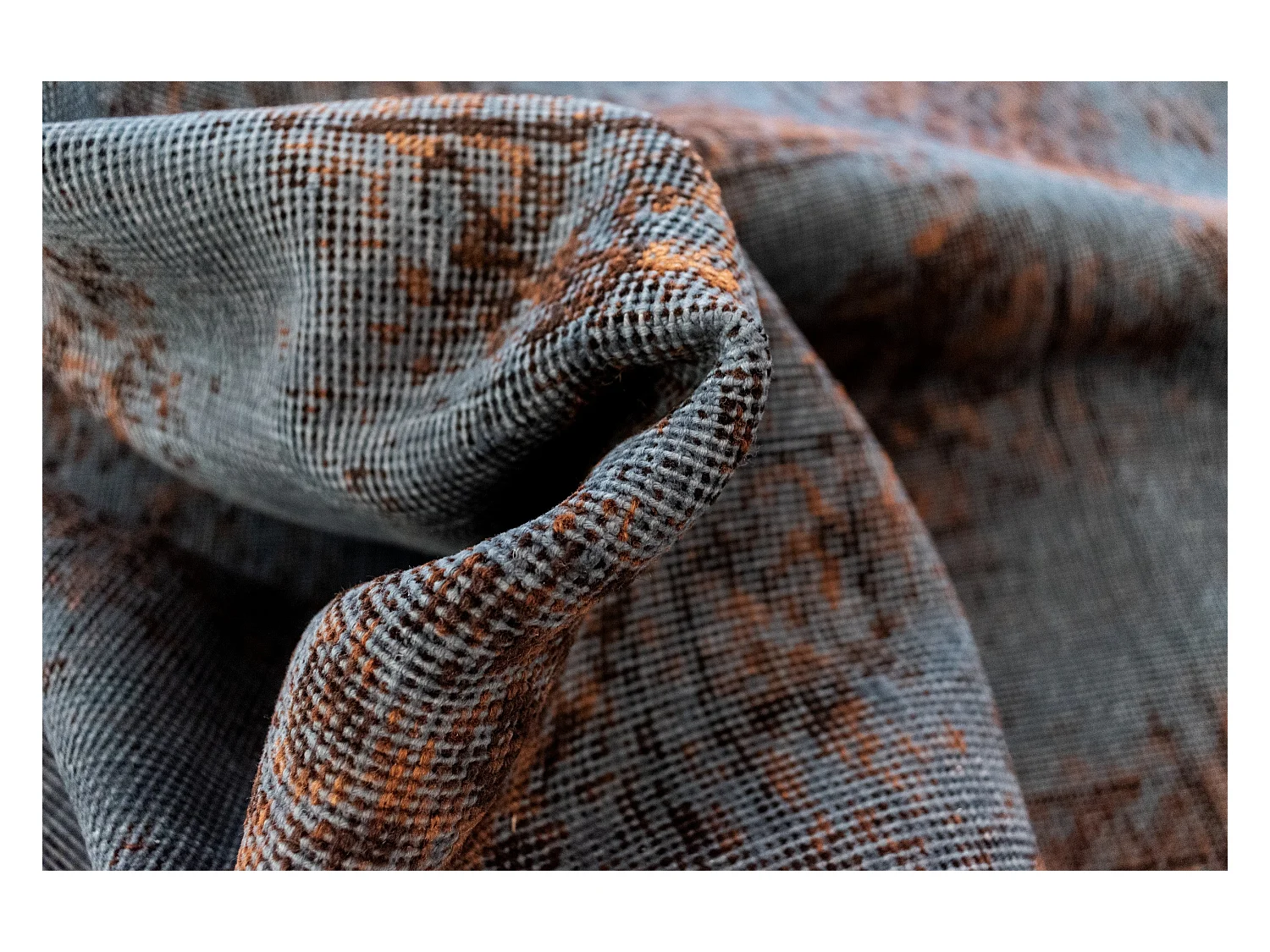 Wollteppich 137x192 Blau Vintage Royal