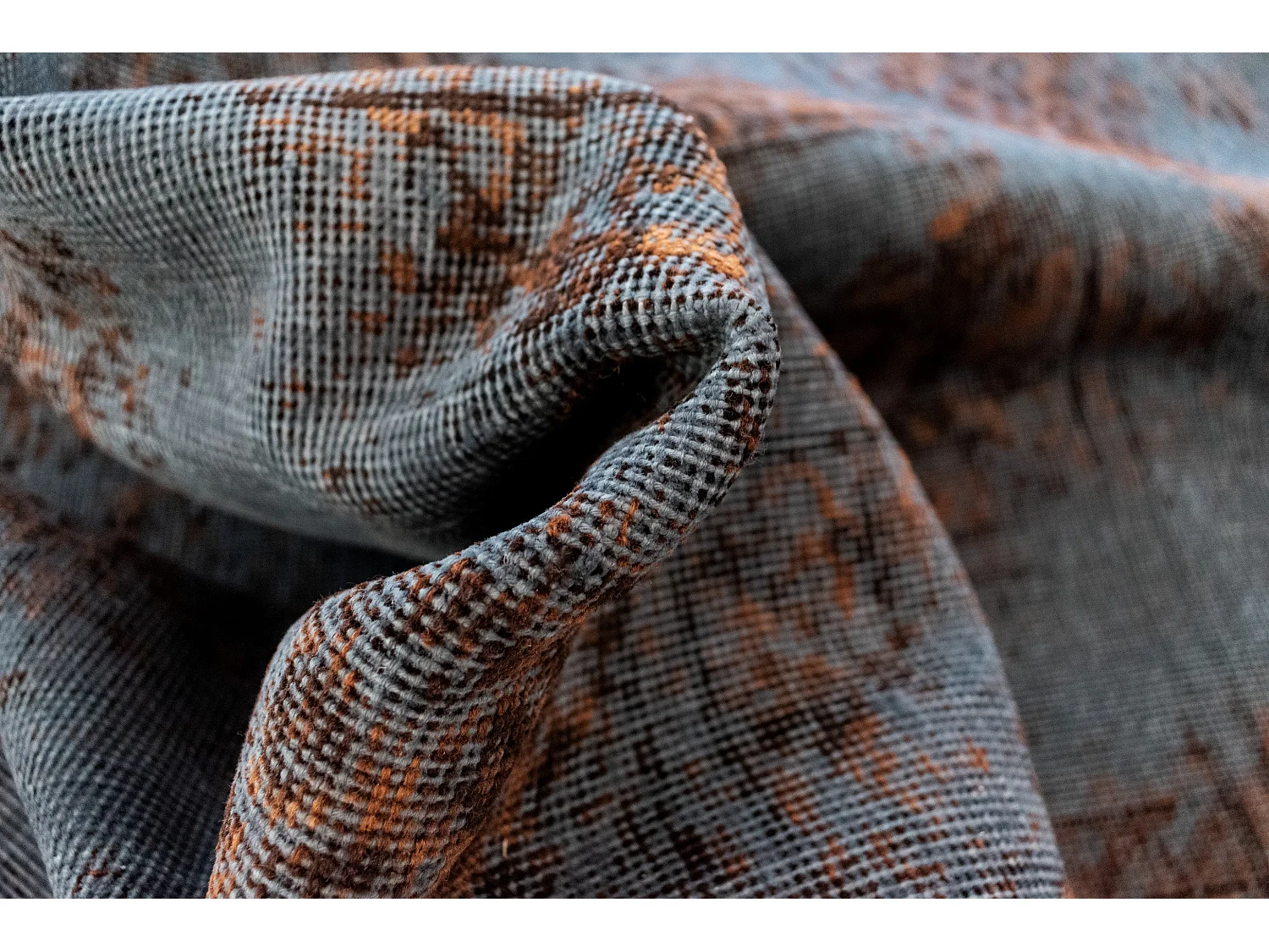 Tapis de laine 137x192 Bleu Vintage Royal