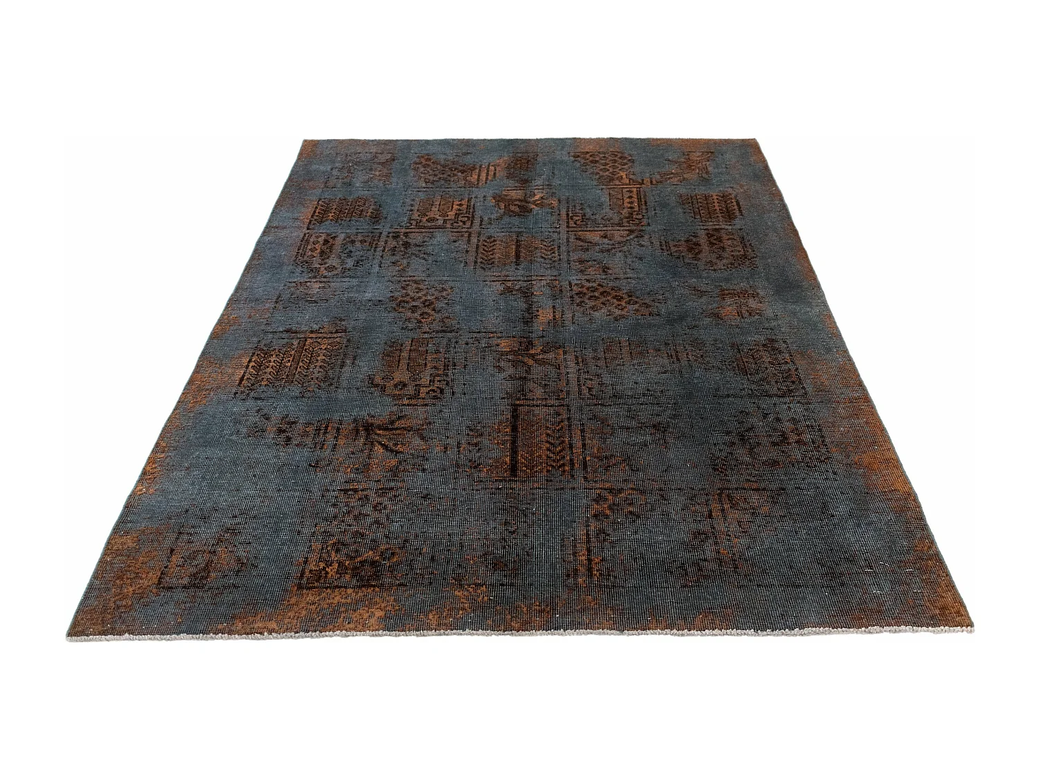 Tapis de laine 137x192 Bleu Vintage Royal