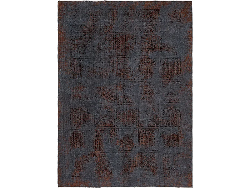 Tapis de laine 137x192 Bleu Vintage Royal