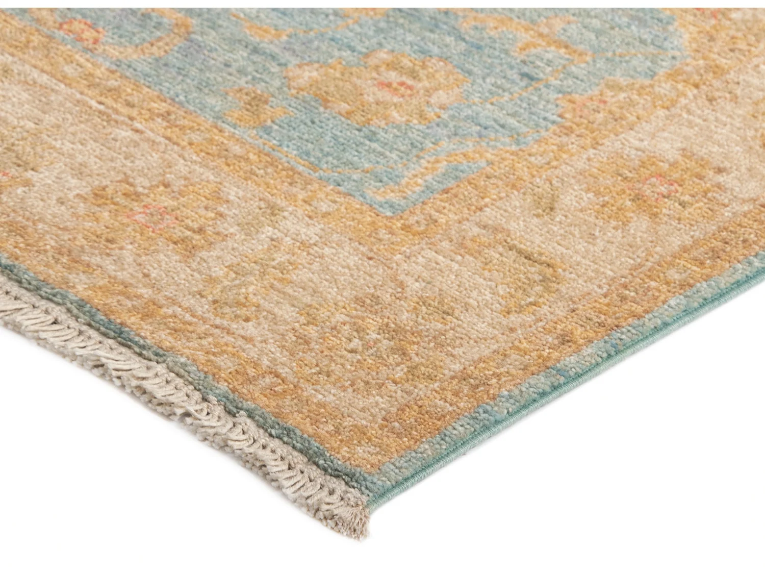 Läufer-Wollteppich 75x444 Beige Kaizar