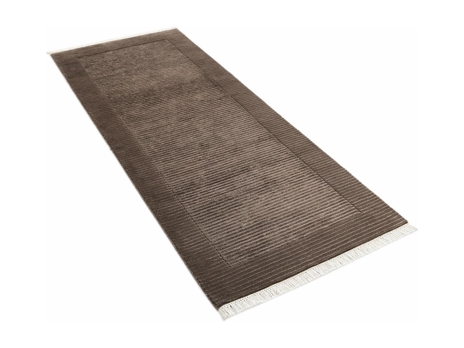 Läufer-Wollteppich 79x201 Braun Darya