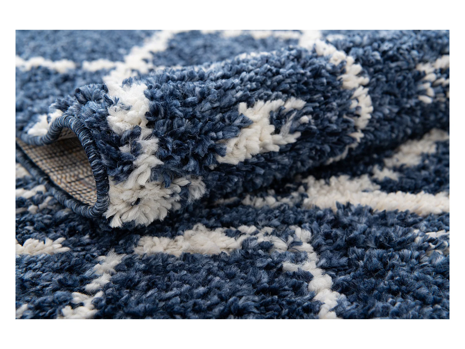 Hoogpolig tapijt 245x160 Blauw Frauenfeld Diamond