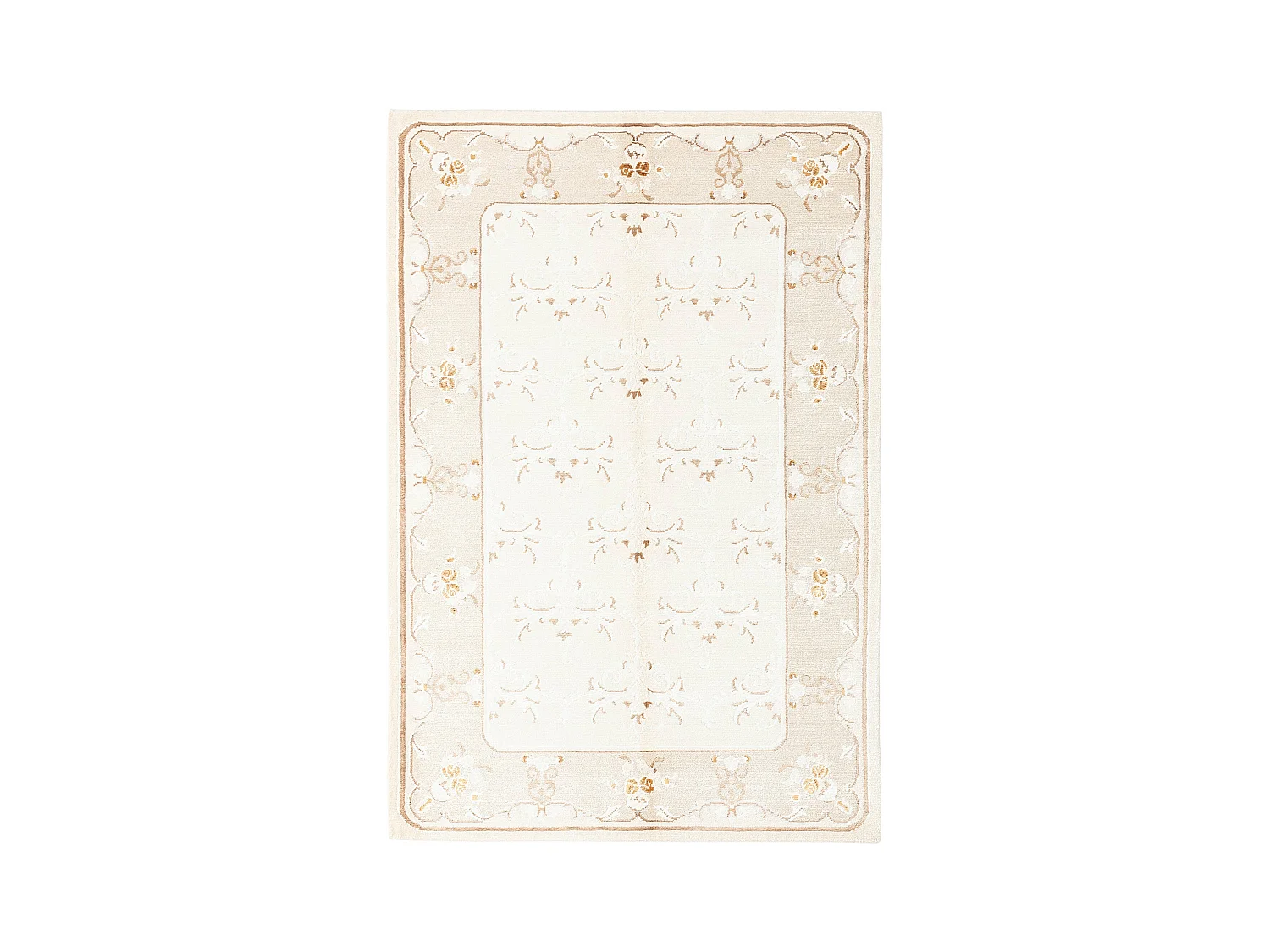 Tapis de laine 124x183 beige Darya