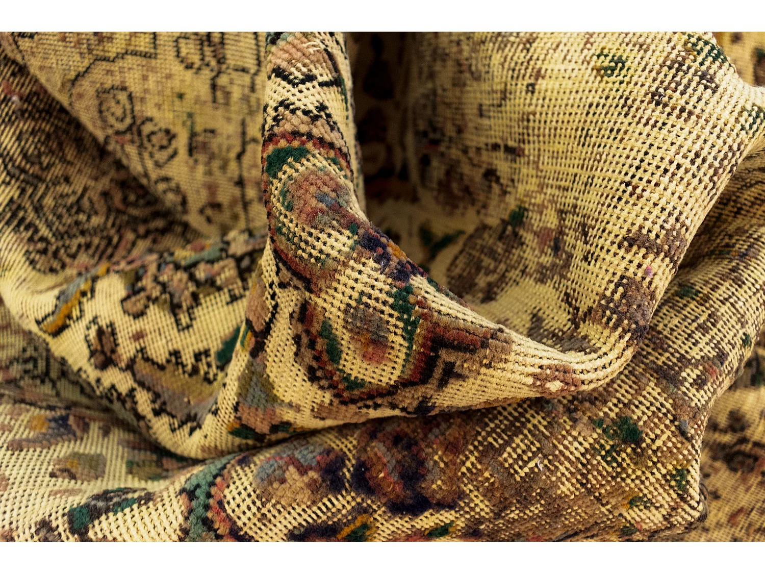 Wollteppich 194x291 Gelb Vintage Royal