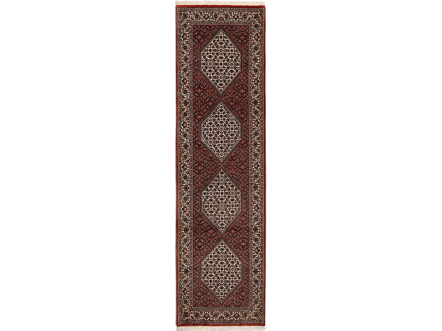 Tapis de couloir en laine 81x300 rouge Bidjar