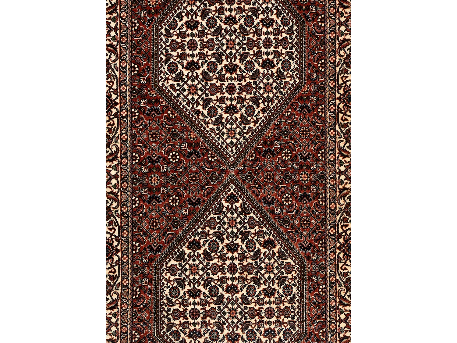 Tapis de couloir en laine 81x300 rouge Bidjar