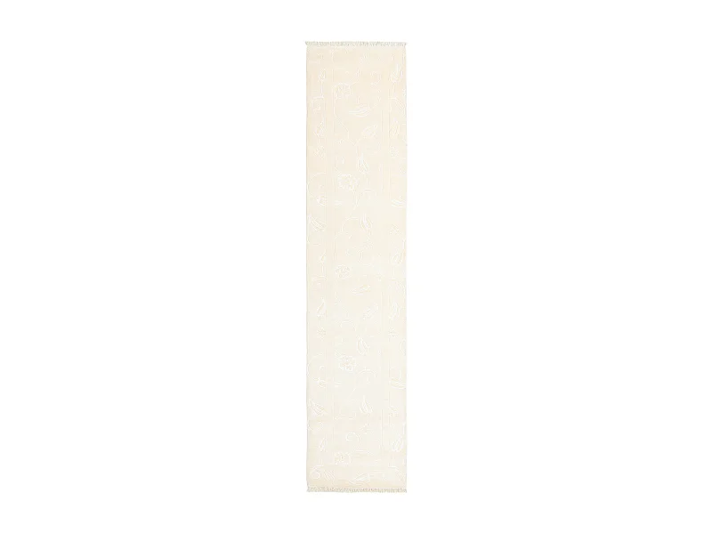 Läufer-Wollteppich 89x394 Beige Darya