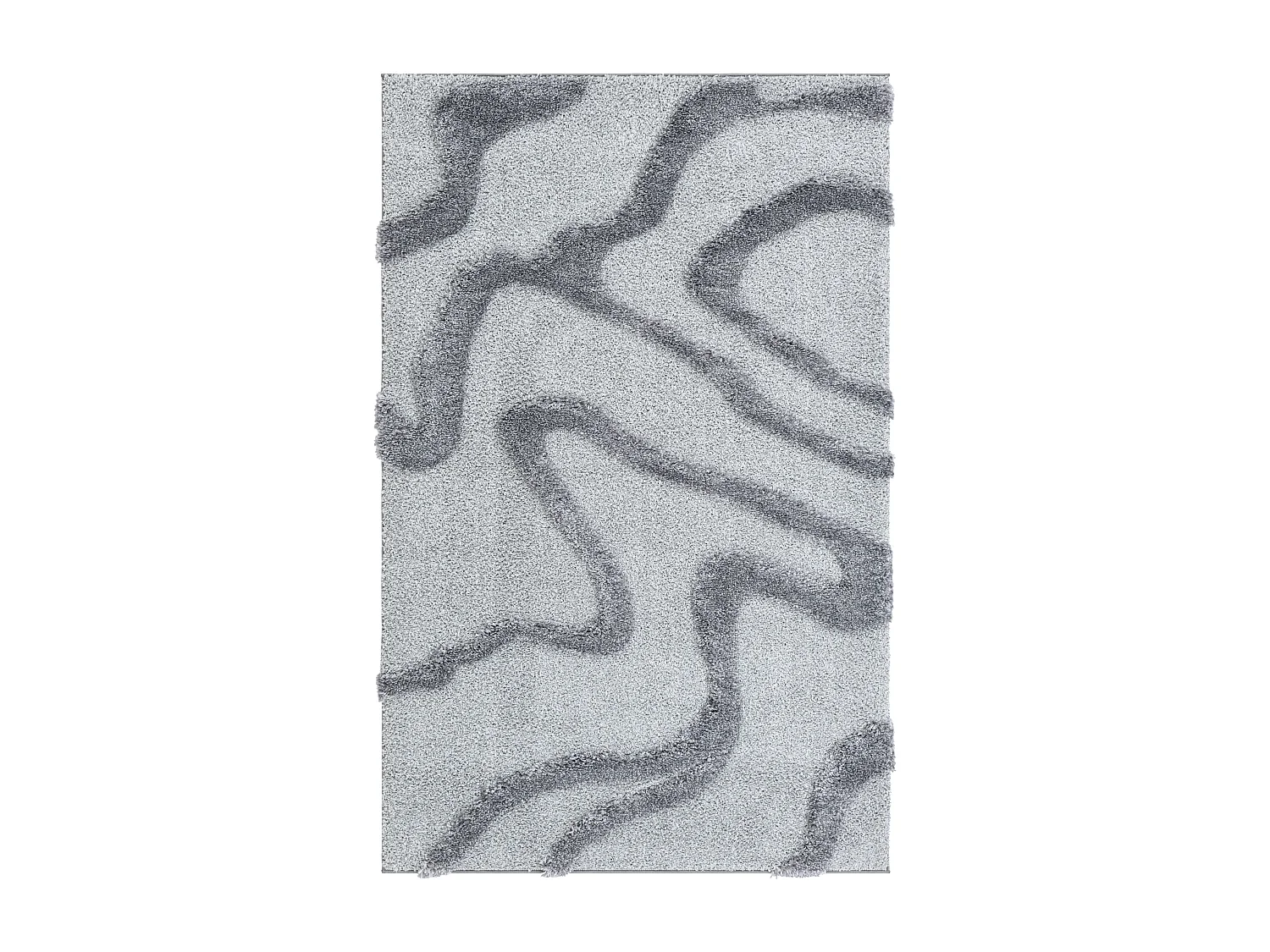 Tapis shaggy 125x185 gris Thun Arbor