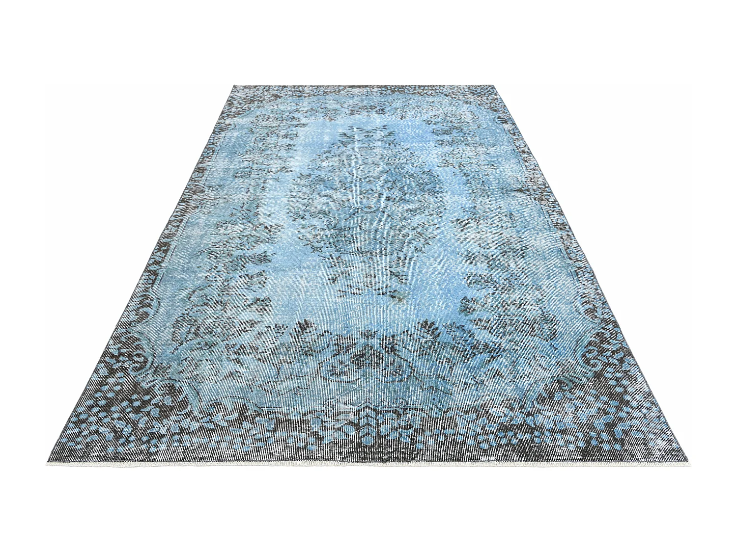 Tappeto in lana 163x279 Blu Ultra Vintage