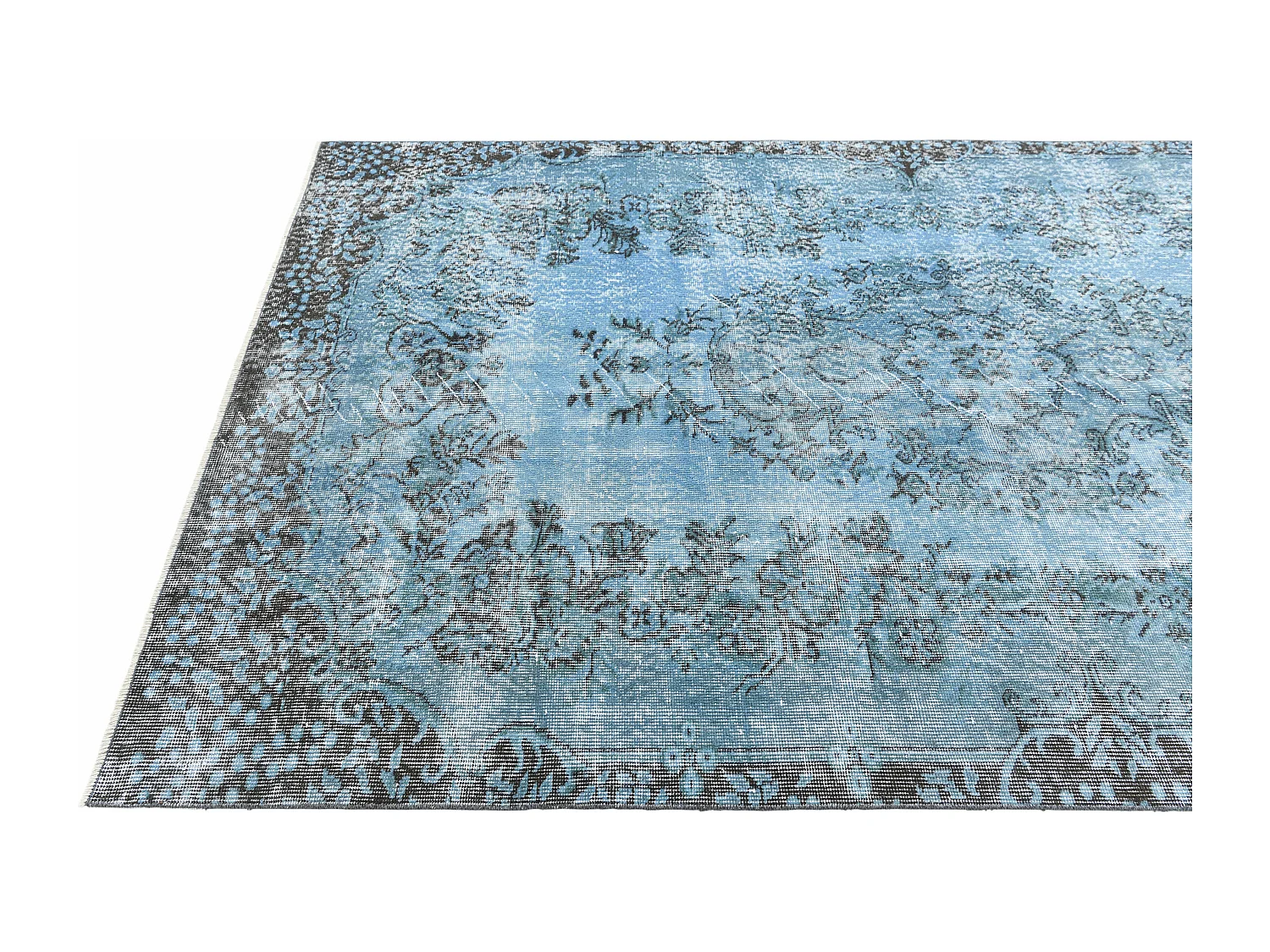 Tapis de laine 163x279 Bleu Ultra Vintage