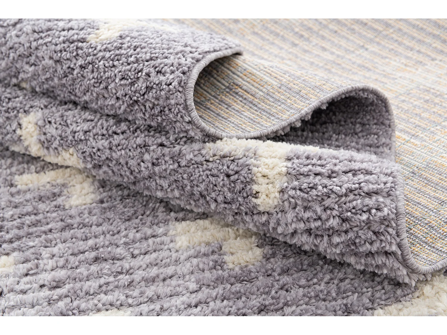 Tapis shaggy 80x305 gris Frauenfeld Rood