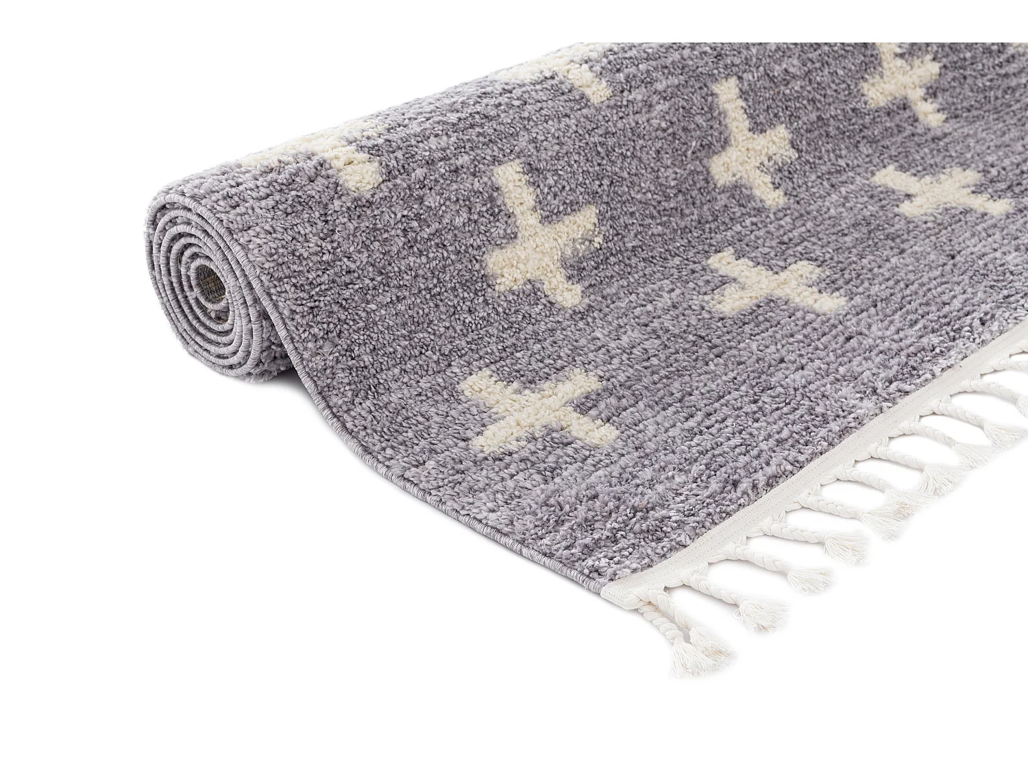 Tapis shaggy 80x305 gris Frauenfeld Rood