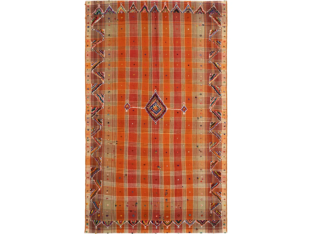 Wollteppich 154x252 Orange Jajim