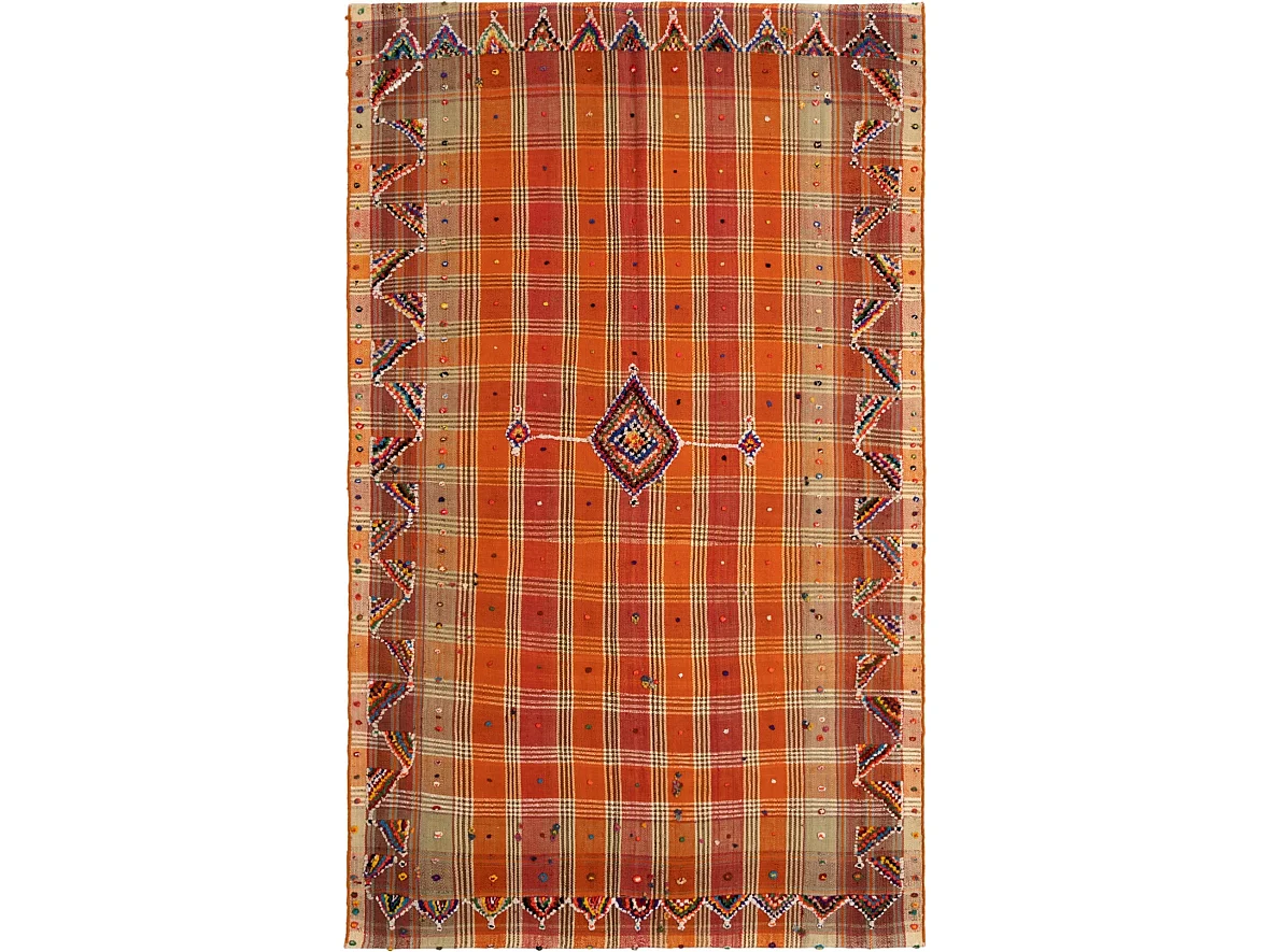 Wollteppich 154x252 Orange Jajim