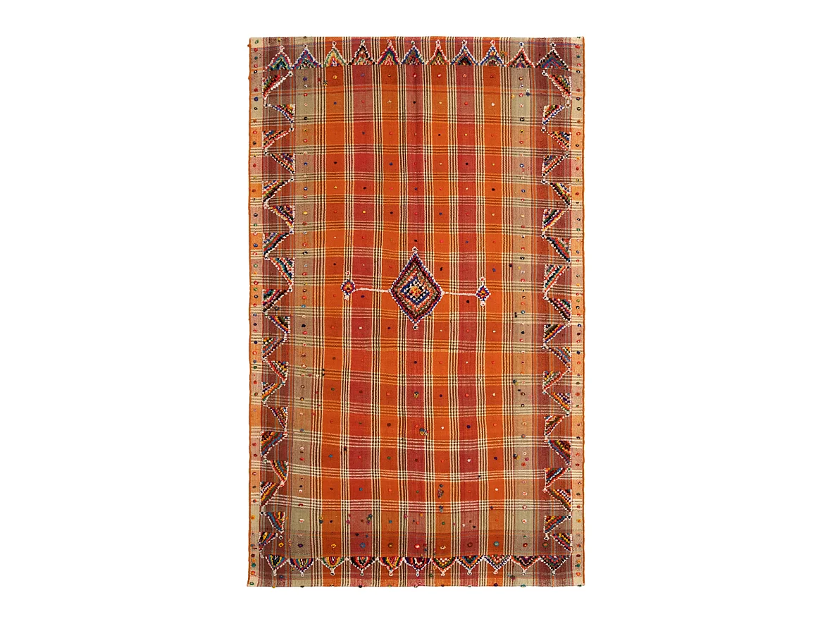 Wollteppich 154x252 Orange Jajim