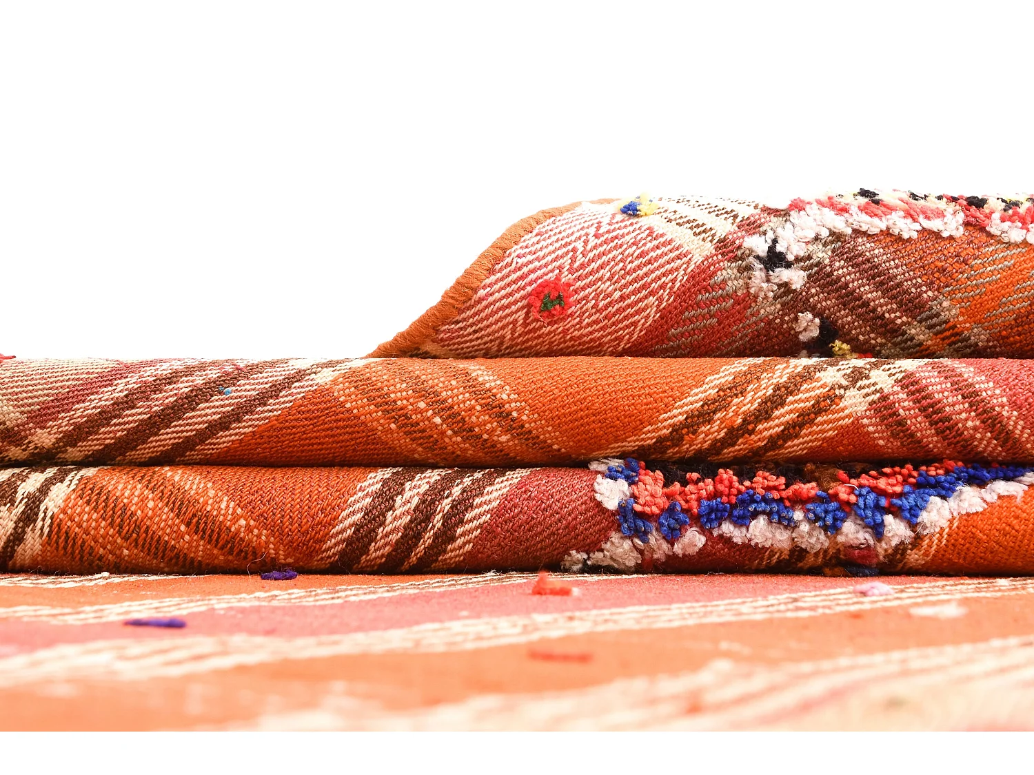 Tapis de laine 154x252 orange Jajim