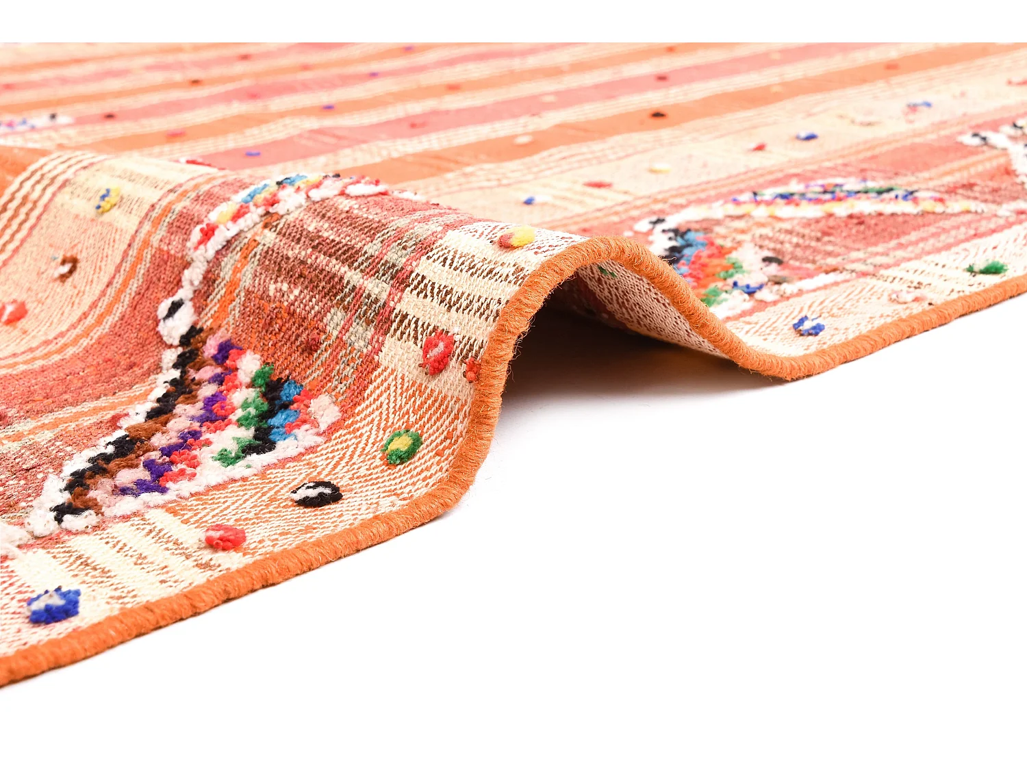 Tapis de laine 154x252 orange Jajim