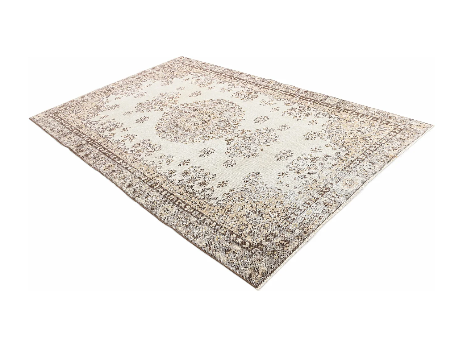 Wollteppich 160x264 Beige Ultra Vintage