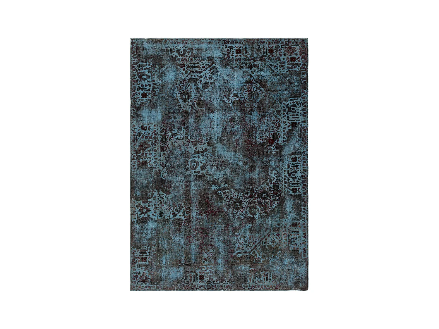 Wollteppich 204x291 Blau Vintage Royal
