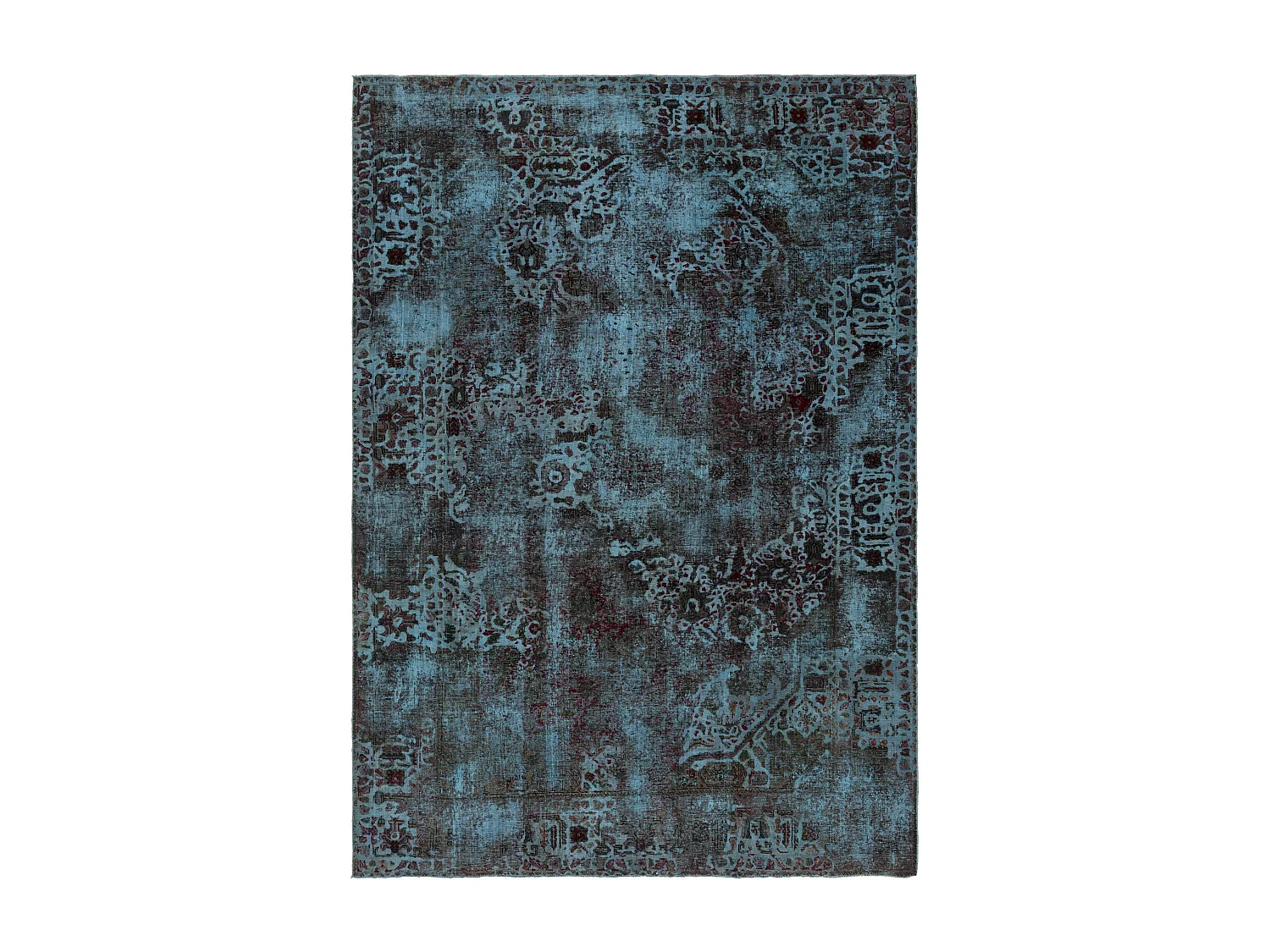 Tapis de laine 204x291 Bleu Vintage Royal