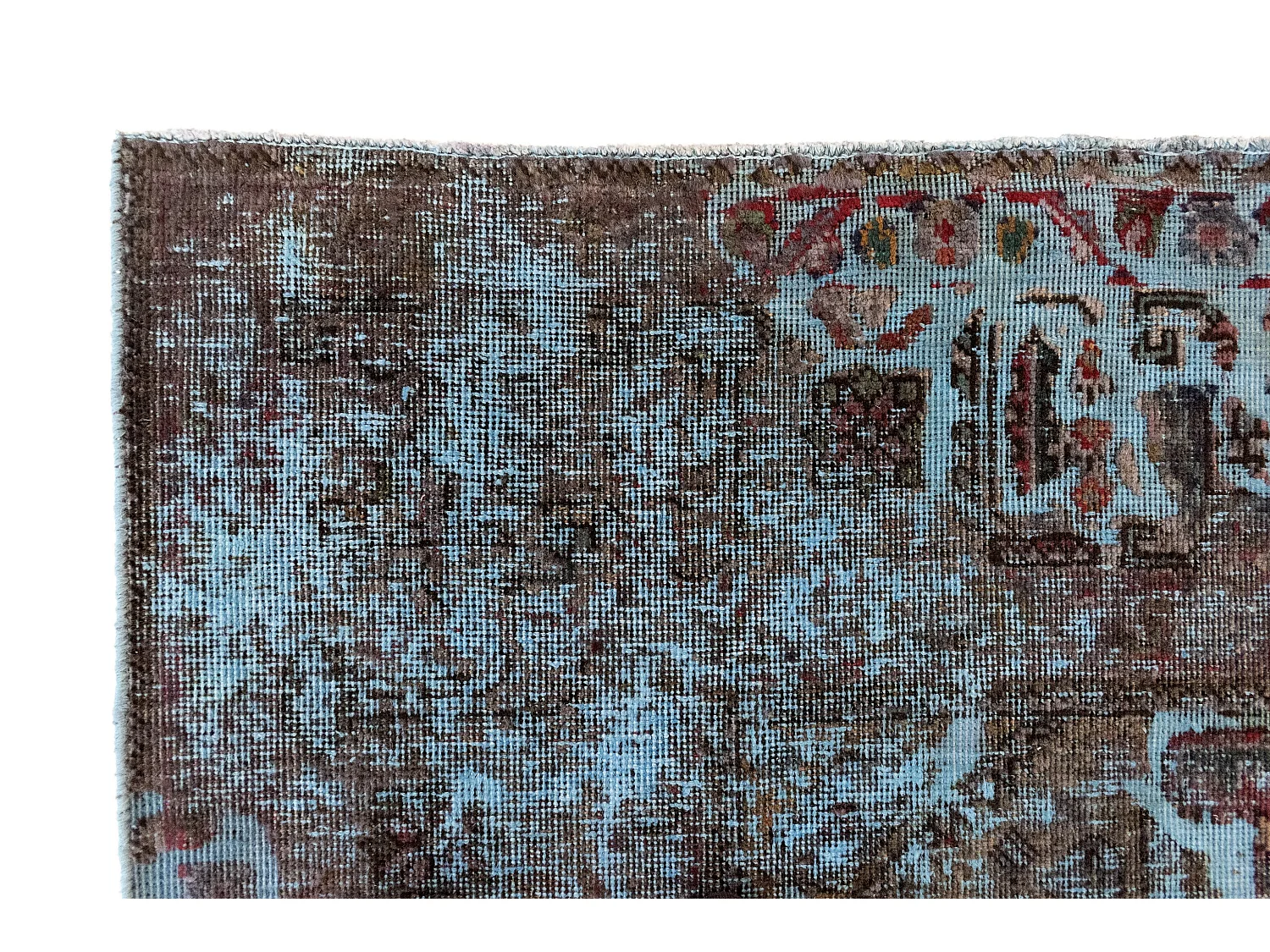 Tapis de laine 204x291 Bleu Vintage Royal