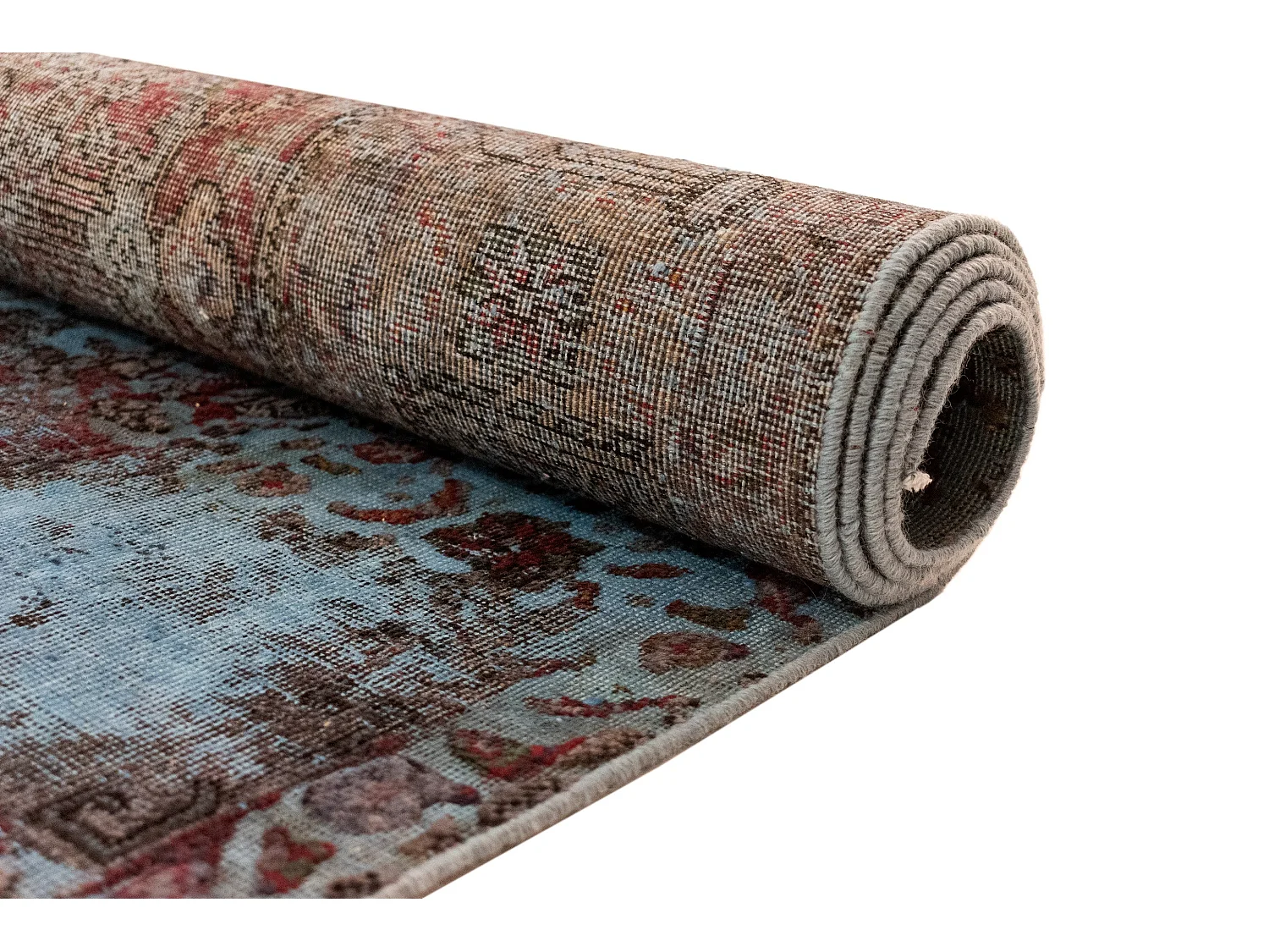 Tapis de laine 204x291 Bleu Vintage Royal