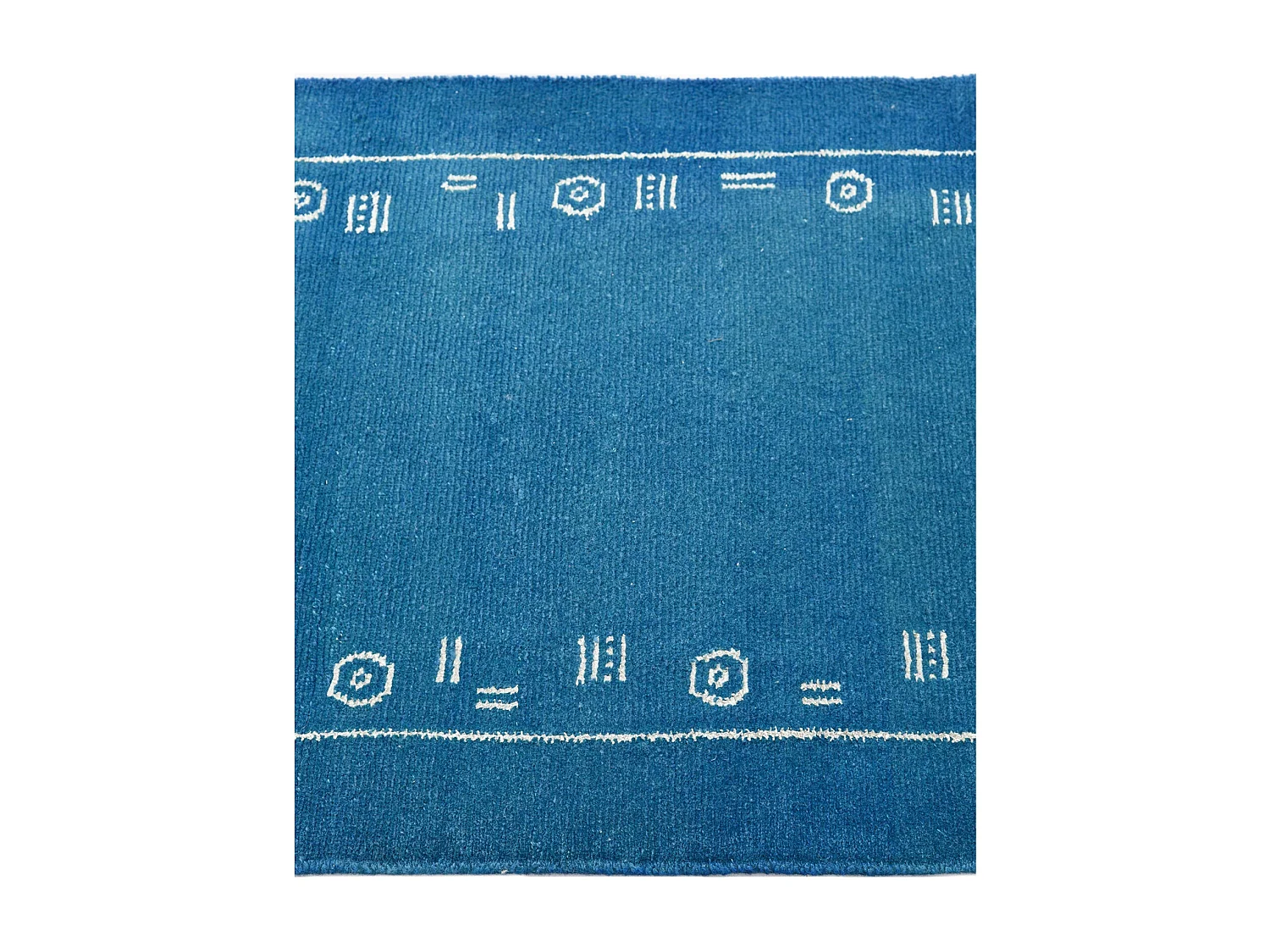 Läufer-Wollteppich 79x287 Blau Darya