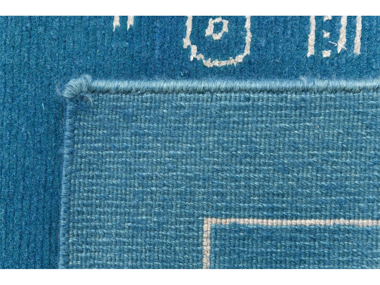 Läufer-Wollteppich 79x287 Blau Darya