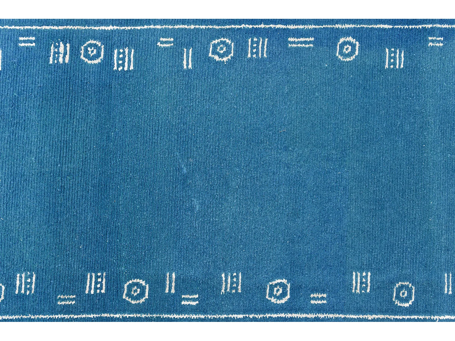 Läufer-Wollteppich 79x287 Blau Darya