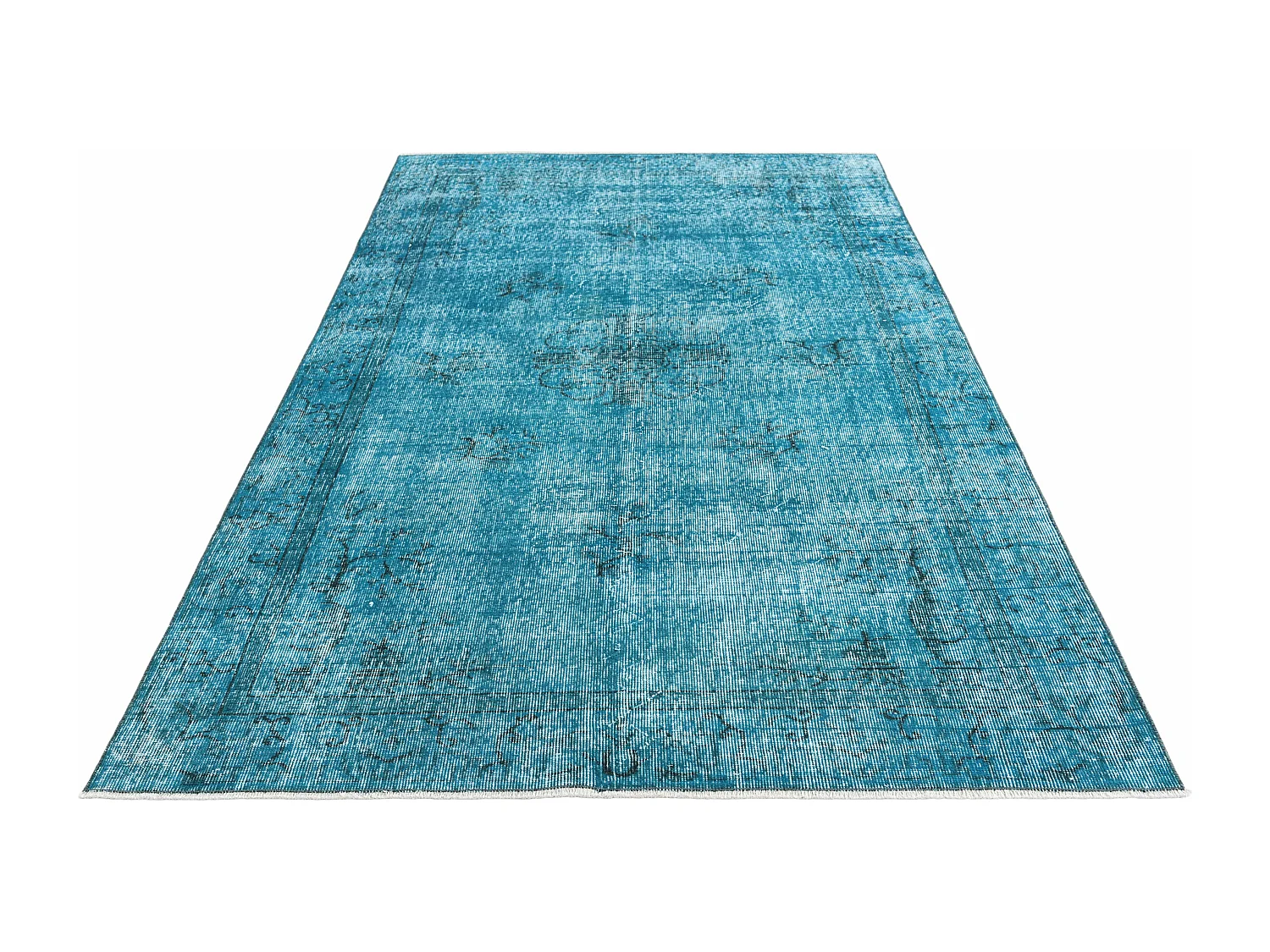 Wollteppich 155x254 Türkis Ultra Vintage