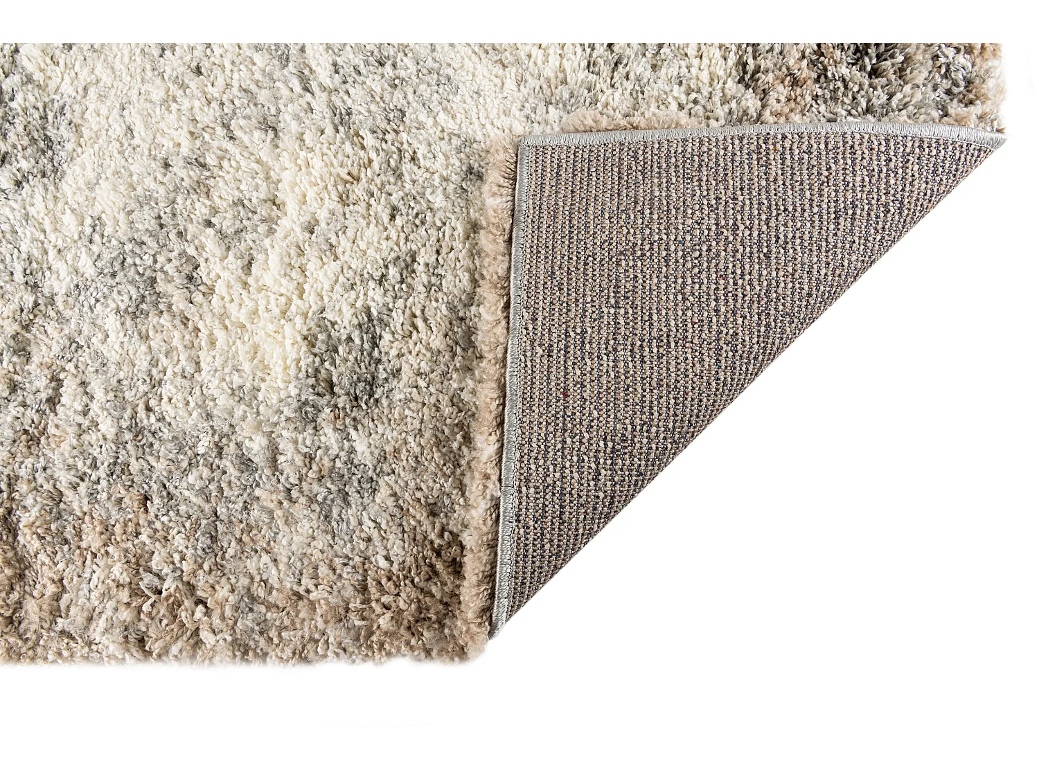 Hoogpolig tapijt 365x275 Beige - Bruin Lachen Haze