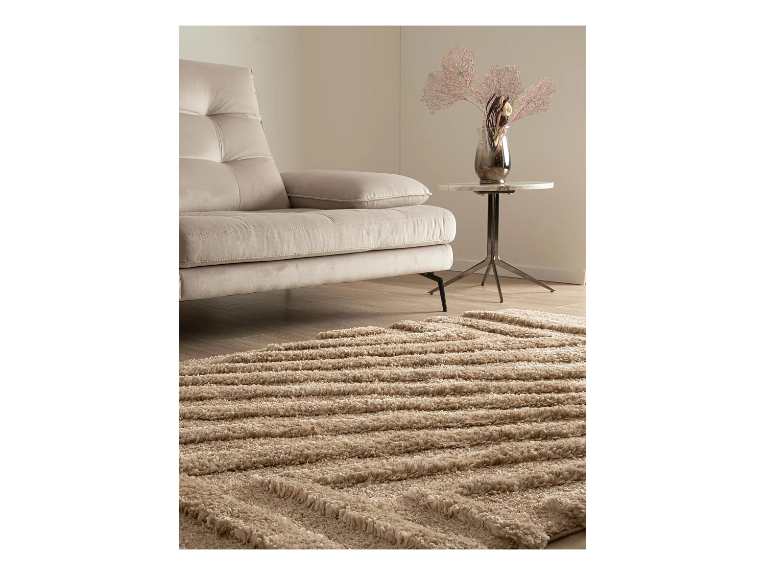 Hoogpolig tapijt 245x160 Bruin Thun Avis