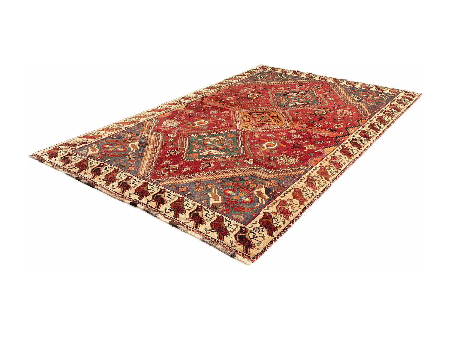 Wollteppich 172x282 Rot Ghashghai