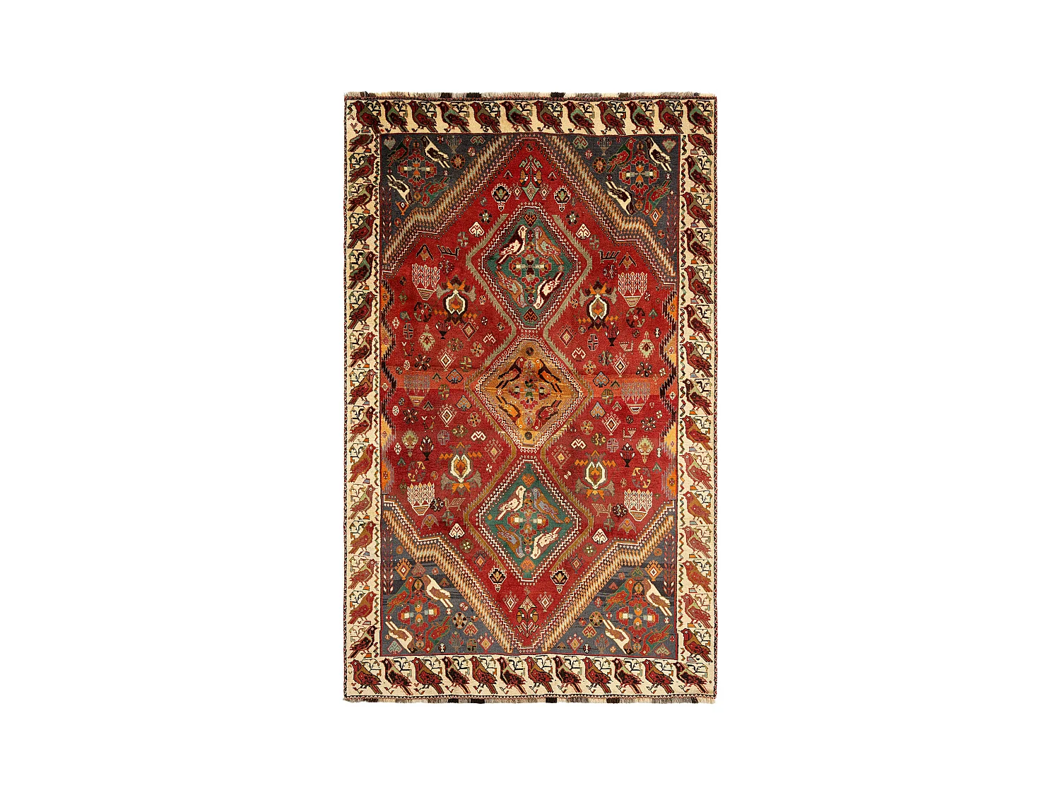 Tapis de laine 172x282 rouge Ghashghai