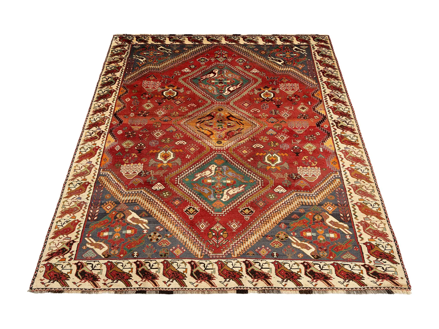 Tapis de laine 172x282 rouge Ghashghai