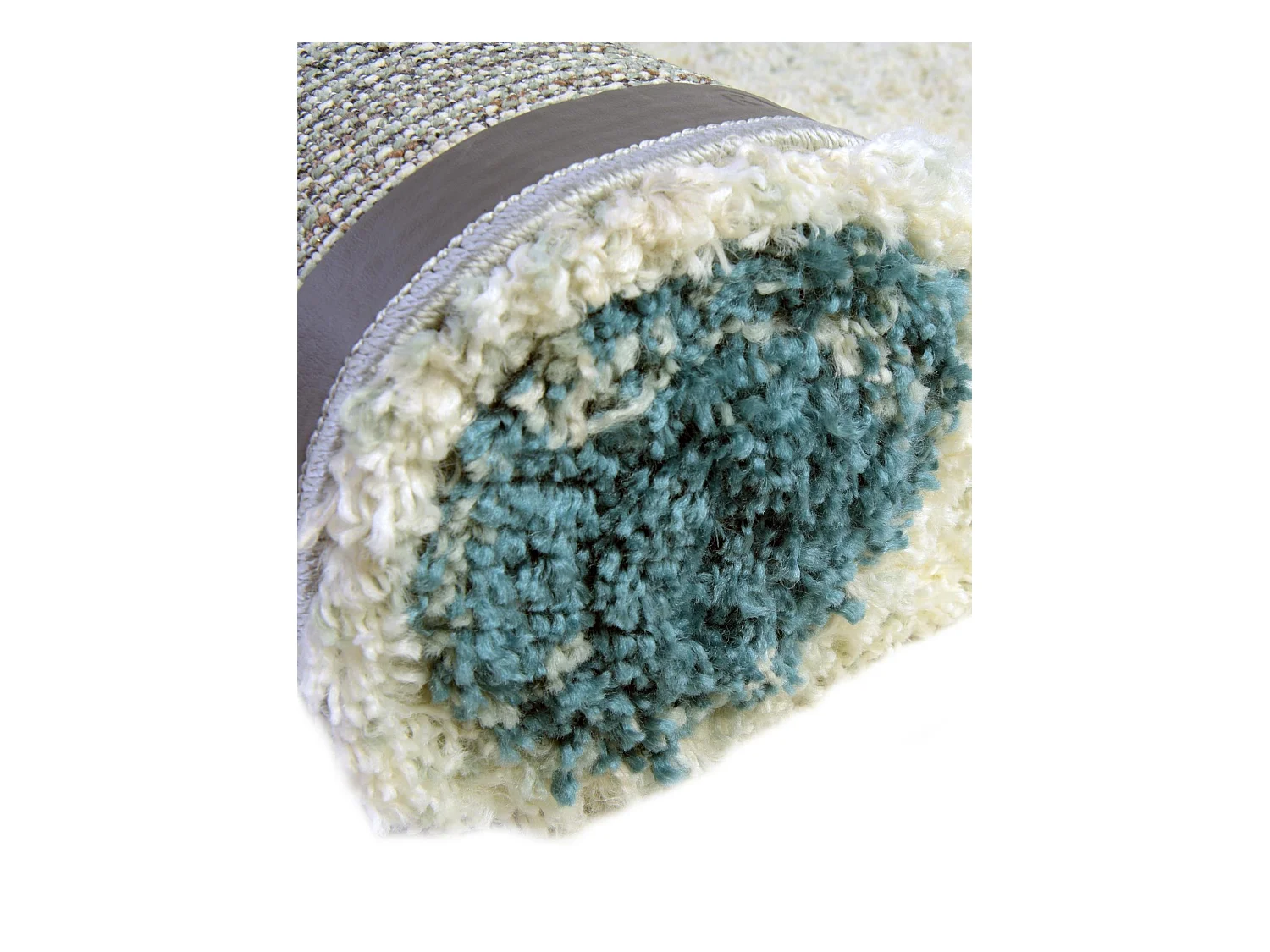 Tapis shaggy 275x365 beige - vert Lachen Haze