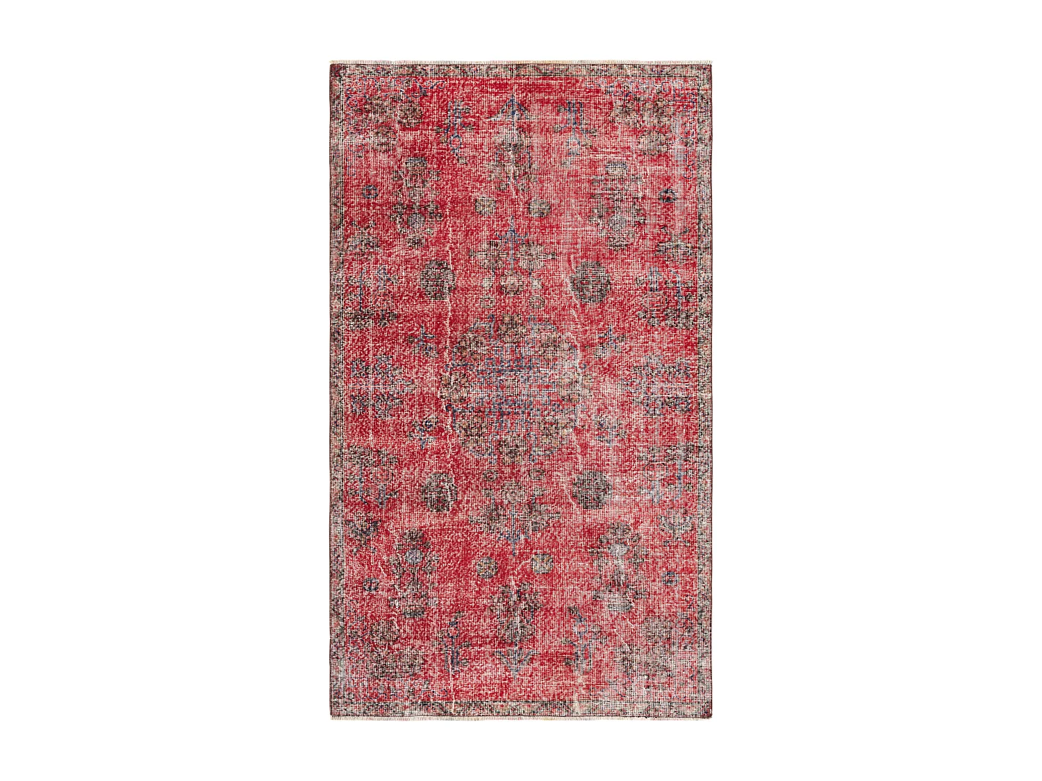 Tapis de laine 147x259 rouge Ultra Vintage
