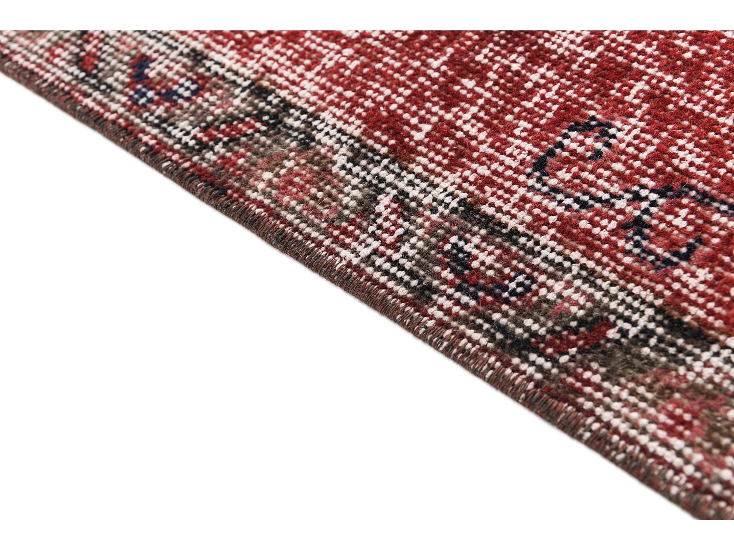 Tapis de laine 147x259 rouge Ultra Vintage